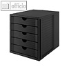 HAN Schubladenbox KARMA, 5 Sch?be, schwarz, 14508-13