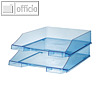 HAN Briefablage KLASSIK, transparent blau, 2er Pack, 1026-X-26