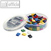 Kunststoff-Briefklemmer Zacko 1, 11 x 14 mm, bis 10 Blatt, farbig sortiert, 120 