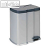 OKT Abfalltreteimer "ECO-Pedal-Bin", 7 + 15 Liter, silber/anthr., 1030016000000