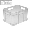 Aufbewahrungsbox "Euro-Box" M - 16 Liter, 350 x 270 x H 220 mm, PP, transparent