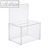 Aktionsbox, Einstecktafel DIN A4, 17 x T 23 x H 30 cm, mit Schlitz, Acryl, VA150