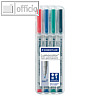 STAEDTLER Lumocolor Universalstift non-permanent 316 F, 0.6 mm, 4er Etui,316 WP4