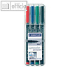 STAEDTLER Lumocolor Universalstifte permanent 318 F, 0.6 mm, 4er-Etui, 318 WP4