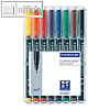 STAEDTLER Lumocolor Universalstifte permanent 318 F, 0.6 mm, 8er-Etui, 318 WP8