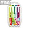 STABILO Textmarker swing cool, farbig sortiert, 4er-Pack, 275/4