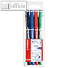 Stabilo Tintenschreiber schwarz, rot, grün, blau