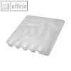 OKT Besteckkasten, 7-F?cher, PP, 395 x 370 x 50mm, transparent, 1016300100000