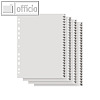 Elba Kunststoff-Register "Zahlen 1-100, DIN A4, PP, grau, 100204663