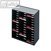 Sortierstation EVOLUTION, 36 F?cher, B 79 x H 67 cm, stapelbar, schwarz, 803.01