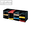 Sortierstation f?r DIN A4, 20 F?cher, B 89,7 x H 31,3 cm, stapelbar, schwarz