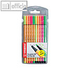 Fasermaler Pen 68 / Fineliner Point 88, 0.4/1.0 mm, neon sortiert, 10er Etui