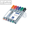 Staedtler Lumocolor Flipchartmarker 356, Rundspitze: 2 mm, 6 Farben, 356 WP6