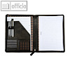 Pride & Soul Schreibmappe A4, Leder mit Karo-Futter, braun, 30106