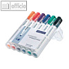 Staedtler Whiteboard Marker "Lumocolor", Keilspitze 2-5 mm, 6er-Etui, 351 B WP6