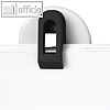 Wandklette/Wandhalter/Zettelhalter, selbstklebend, 30 mm, schwarz, 20 St?ck