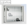 BST Wandvitrine Link - 80 x 59 x 12 cm, 2 Böden, Glas/Alu, silber, LINK V805-S