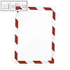 Inforahmen DURAFRAME? SECURITY, DIN A4, selbstklebend, rot/wei?, 2 St?ck
