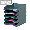 Durable Briefablagen-Set VARICOLOR, DIN A4-C4, grau / farbiger Verlauf, 770557