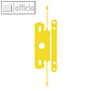 Heftstreifen PP, max. 80 Blatt, mit Deckschiene, 30 x 80 mm, gelb, 50 St.