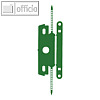 Heftstreifen PP, max. 80 Blatt, mit Deckschiene, 30 x 80 mm, gr?n, 50 St.