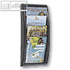 Wandhalter "Quick Fit", 4 F?cher DIN A4, 65 x 29 x 9,5 cm, schwarz, 4061.01