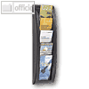 Wandhalter "Quick Fit", 5 F?cher DIN A4/lang, 65 x 18 x 9,5 cm, schwarz, 4062.01