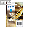 Epson Tintenpatrone T1622, Nr.16, 3 ml, cyan, C13T16224012