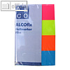 Alco Haftmarker Rechtecke Standard | rot/gelb/orange/blau