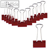 officio Foldback-Klammern, B 15 mm, vernickelt, rot, 12 St?ck, 780S12