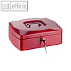Alco Geldkassette, 8 M?nzf?cher, 255 x 200 x 90 mm, Stahlblech, rot, 8420-12