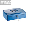 Alco Geldkassette, 9 M?nzf?cher, 330 x 235 x 90 mm, Stahlblech, blau, 8430-15