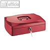 Alco Geldkassette, 9 M?nzf?cher, 330 x 235 x 90 mm, Stahlblech, rot, 8430-12