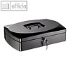 Alco Geldkassette, 9 M?nzf?cher, 330 x 235 x 90 mm, Stahlblech, schwarz, 8430-11