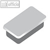 officio Haftmagnet 13 x 24 mm, 7 mm hoch, 0.3 kg, grau, 10 St., 6878V29