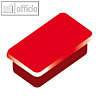 officio Haftmagnet 13 x 24 mm, 7 mm hoch, 0.3 kg, rot, 10 St., 6878V12