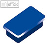 officio Haftmagnet 13 x 24 mm, 7 mm hoch, 0.3 kg, dunkelblau, 10 St., 6878V15