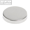 Alco Haftmagnet rund, ?22 mm, H4 mm, Metallkappe, 0.8 kg, silber, 10 St.,6800P27