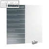 officio Magnetische Glastafel "Wochenplaner", 40 x 40 cm, grau/wei?, 6985