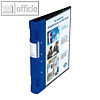 Wedo Pr?sentationsordner ERGOGRIP, DIN A4, 4 Ringe, R?cken 38 mm, blau, 58 15003