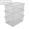 Aufbewahrungsbox/Schuhbox bea, 390 x 265 x 140 mm, 11 Liter, PP, transpar., 3 St