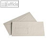 Briefh?llen "recycling" DL, nassklebend, 75 g/m?, Fenster, grau, 1.000 St.