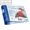 Pr?sentationsordner ERGOGRIP, DIN A4, 4 Ringe, R?cken 56 mm, transp.wei?/blau