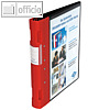 Wedo Pr?sentationsordner ERGOGRIP, DIN A4, 4 Ringe, R?cken 38 mm, rot, 58 15002