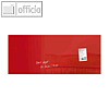 Sigel Glas-Magnettafel "artverum", 1.300 x 550 mm, 2 Magnete, rot, GL242