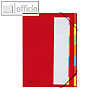 Pagna Ordnungsmappe Deskorganizer, 7 F?cher, Karton, rot, 44171-01