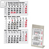 Kalendarium f?r 3-Monats-Tischaufstellkalender, 95 x 138 mm, 3-sprachig **2025**
