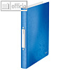 LEITZ Ringbuch WOW, DIN A4, R?cken 32 mm, 4 Rund-Ringe, PP, blau, 4258-00-36