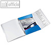 Ordnungsmappe WOW, DIN A4, 12 F?cher mit Taben, PP, blau-metallic, 4634-00-36