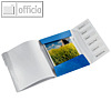 Ordnungsmappe WOW, DIN A4, 6 F?cher mit Taben, PP, blau-metallic, 4633-00-36